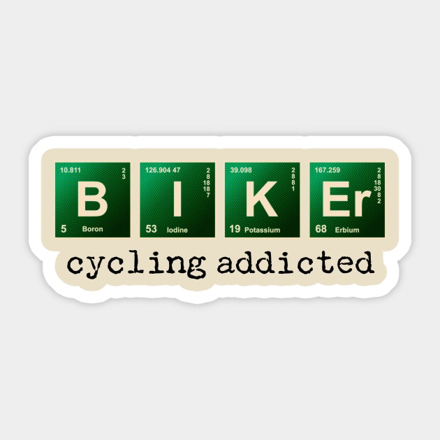 Cool Tees Club Cyclist Bike Science Graphic Biker T-Shirt Sticker by COOLTEESCLUB